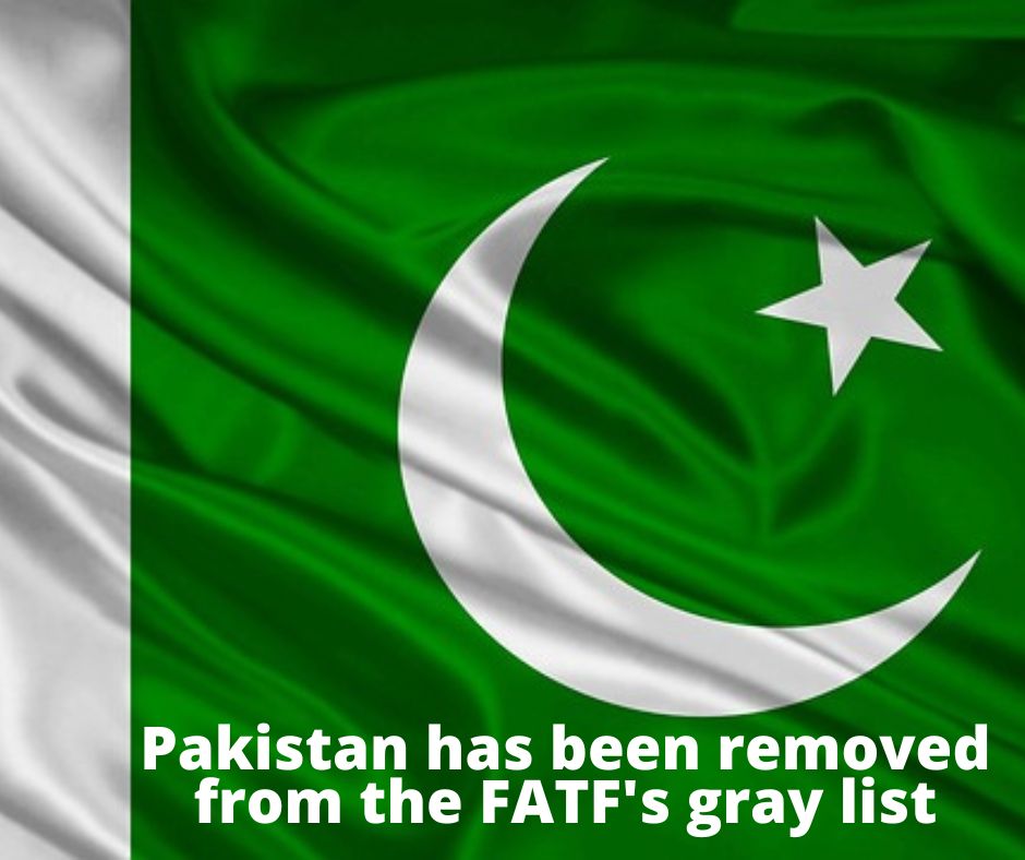 Pakistan has been removed from the FATF's gray list