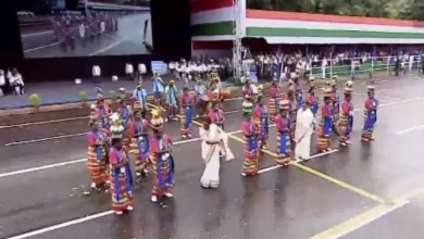 Mamata Banerjee danced with folk artists on Independence Day