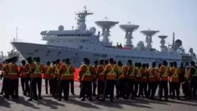 The Chinese spy ship arrived at Hambantota port in Sri Lanka