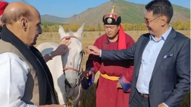 Rajnath Singh named the Mongolia's gifted horse 'Tejas