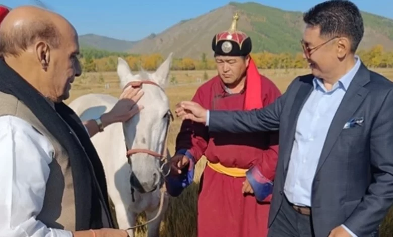 Rajnath Singh named the Mongolia's gifted horse 'Tejas